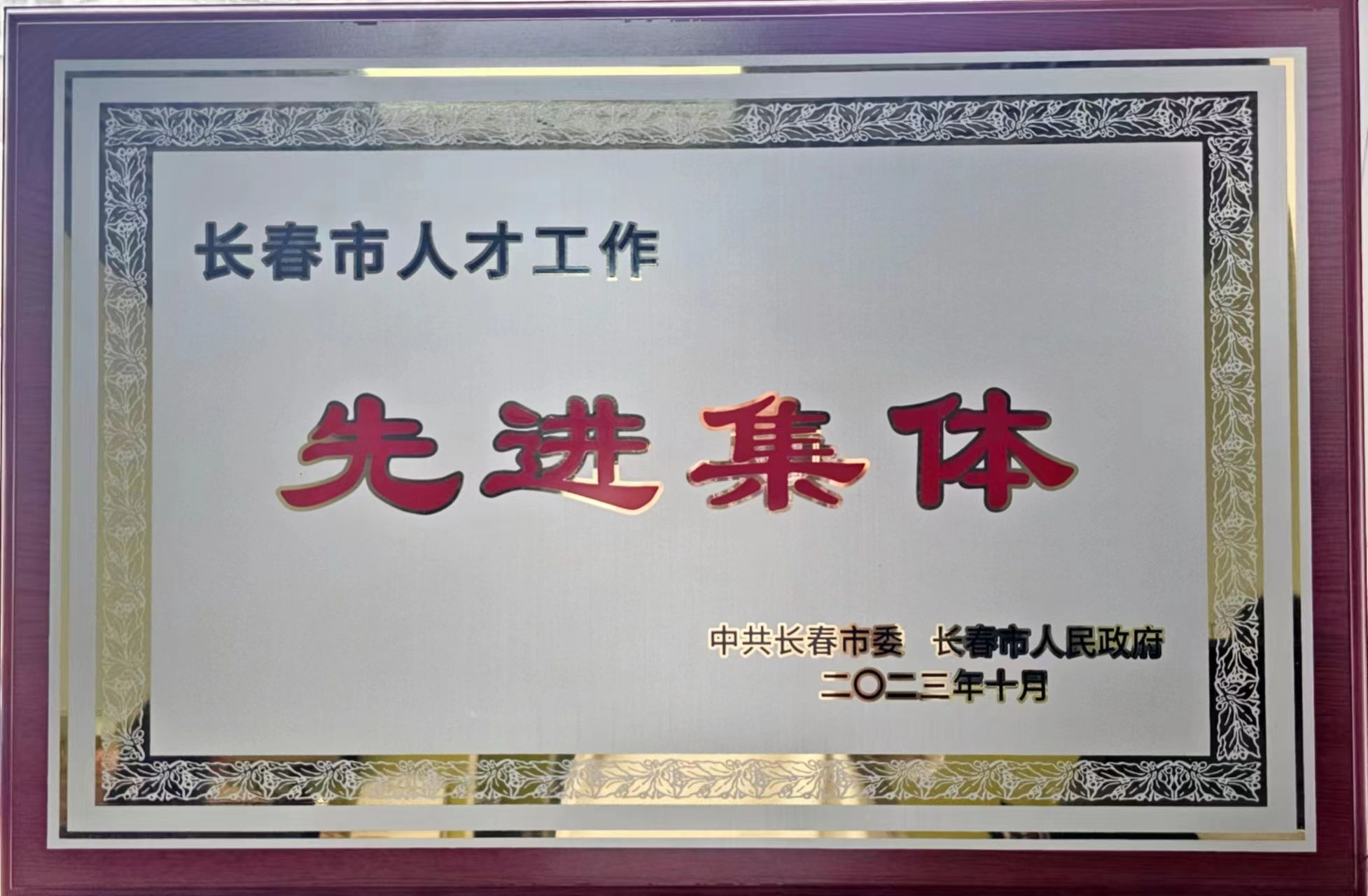 长光圆辰荣获“长春市人才工作先进集体”称号
