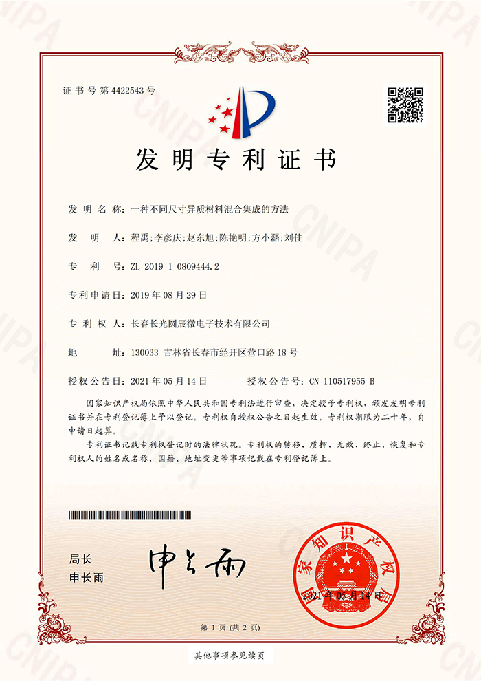 一种不同尺寸异质材料混合集成的方法
